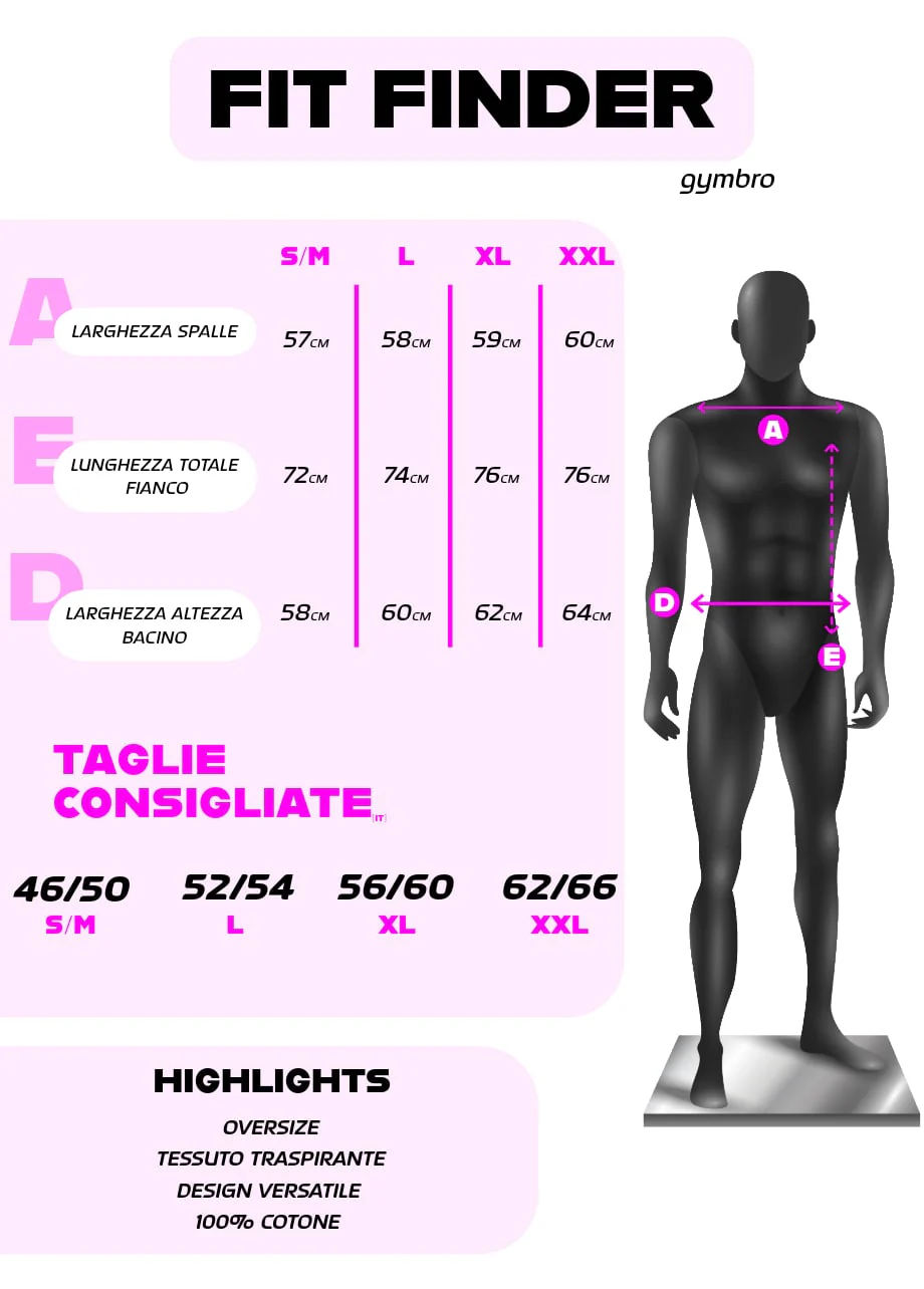 T-shirt Oversize Gymbro - Grigio - Image 4